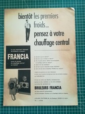 391 Advertising ancien 1960 Bruleurs heating Francia