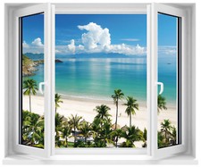 Sticker fenêtre trompe l'oeil