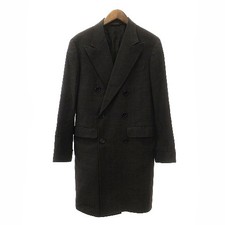Barneys York E. Thomas Super 110's Wool Chesterfield Coat Double Breasted