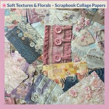 30pc ✿ Vintage Floral Scrapbook Paper Pack – Junk Journal Collage Ephemera Lot