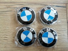 4x Cache Moyeu Jante Centre De Roue enjoliveur BMW 68mm bleue et blanc Neuf  