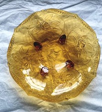 Ancien Plat Verre Pressé