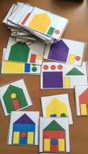 formes géométriques maisons à associer 