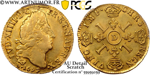 Louis xiv or aux - louis, d'or