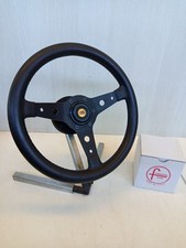 original Luisi leather steering wheel + Frammartino hub for Lancia Fulvia from 1971