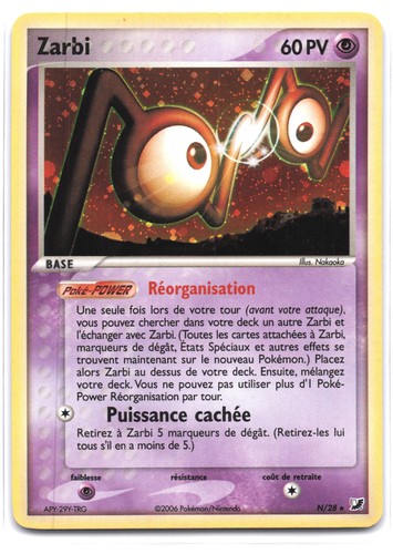 Carte pokémon zarbi vf - pokémon,