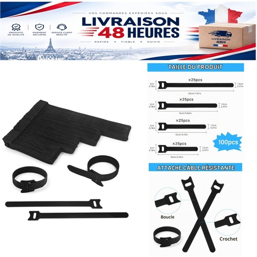 Attache câble 100pcs