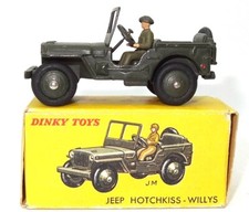 DINKY FRENCH NO. 816 - U.S. ARMY JEEP HOTCHKISS - WILLYS  - MINT BOXED CT*