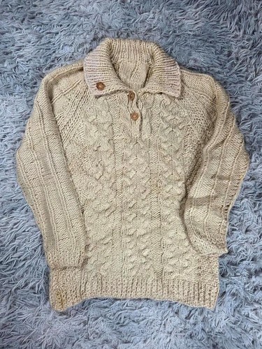 Pull vintage col boutons - vintage, à