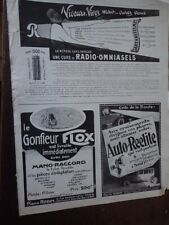 FLOX INFLATOR + RADIO OMNIASELS + AUTO REELITE + GREY DOLL ILLUSTRATION 1924