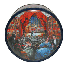 VTG COLLECTIBLE 10.5 x 5” JACOBSENS BAKERY NIGHT AT THE OPERA EMPTY TIN CAN  