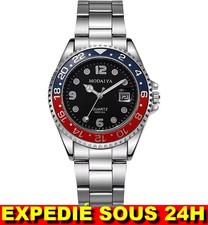 Montre Homme Luxe Quartz Sport Classique Date Acier Inoxydable Étanche Design