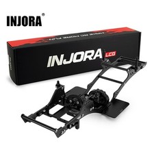 INJORA Front Transmission LCG Carbon Fiber Chassis Kit for 1/10 RC Crawler