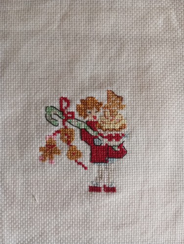 Broderie noël petite fille - broderie,