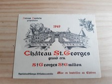 étiquette vin Chateau Saint