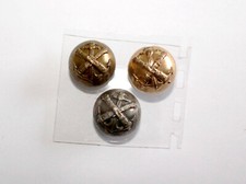 3 BUTTON MILITARY UNIFORM ARMY NAVY NAVY GRENADE, ANCHOR + CROSS CANNON 20mm