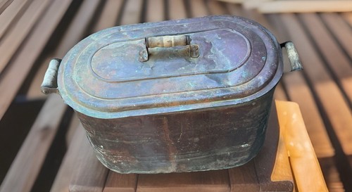 Vtg beautiful patinated copper - beautiful,