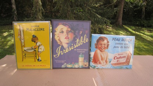 Lot plaques publicitaires - (3),