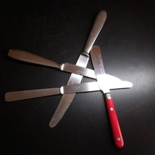 4 Vintage Marcel COTTE STAINLESS Stainless Metal Kitchen Knives France N7378 