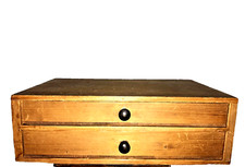 1 ancienne layette de bijoutier horloger Petit meuble a 2 tiroir ancien métier