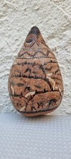 Old Wooden African Calabash Decoration Calebasse Wood African, African 