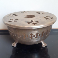 VINTAGE Silver Metal Antique (6 Openings) Flat Heater