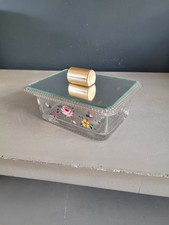 Boîte à sucre en verre peint