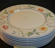 Villeroy & Boch Albertina Pattern 10 ½ Inch Dinner Plates Set of 7