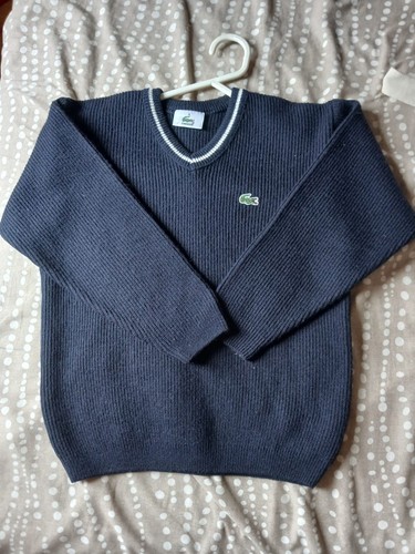 Lacoste pull homme maille bleu