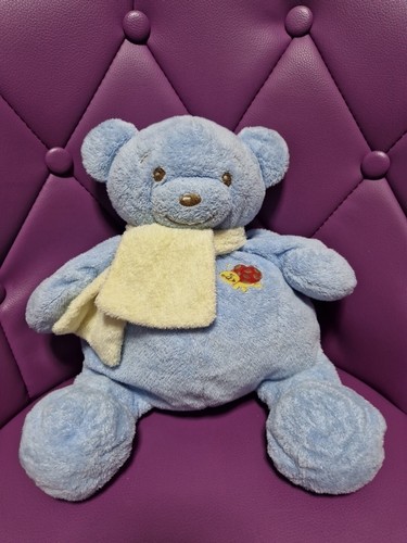 Doudou peluche ours bleu - peluche,