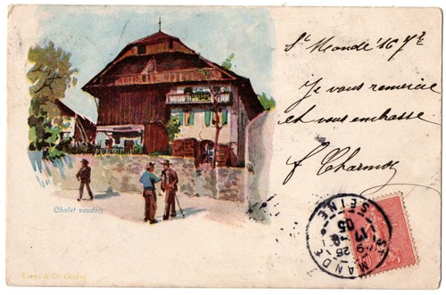 Cpa suisse chalet vaudois - cpa,