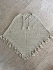 LOUIS LOUISE: MAGNIFIQUE PONCHO FILLE 10-12 ANS COULEUR SABLE FILS D’OR