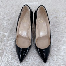 Christian Louboutin Pumps Heel Patent Leather EU 38 From Japan 120860K Authentic