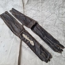 Gants D'opéra Anciens Napoléon III en Cuir Fin XIXè Victorian Gloves 19thC
