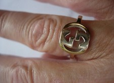 Gucci 18K White Gold GG Ring 7.25   US. Vintage. 18ct 750/000