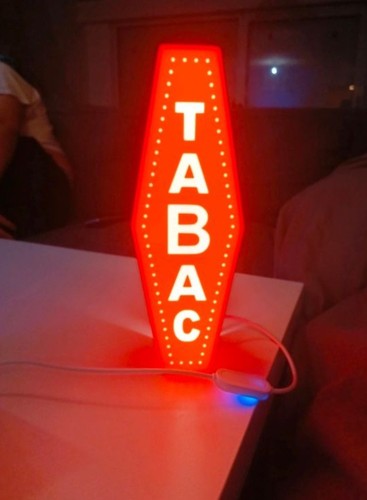 Enseigne lumineuse tabac rouge - lumineuse,