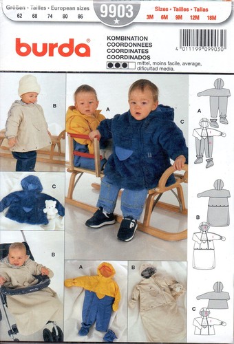 Patron burda 9903 veste - 9903,