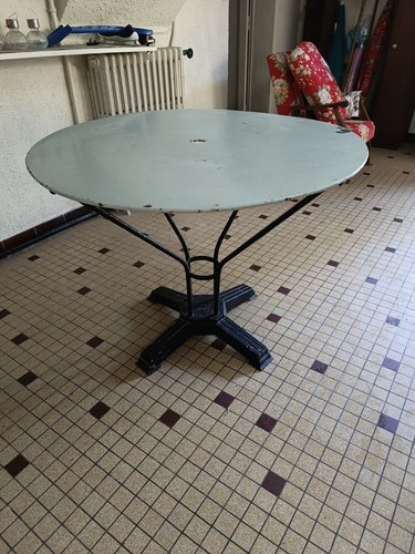 Grande table ronde bistrot - table,