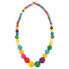 Collier perles bois rond - perles, et