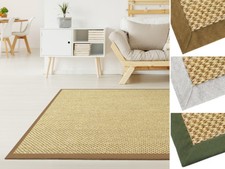 Sisal Tapis D'Entrée Naturteppich Tigre Yeux Plusieurs Couleurs Tailles Bordure
