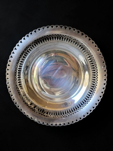 Plat métal argenté - plat, en