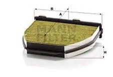 Filtre d'habitacle sous la