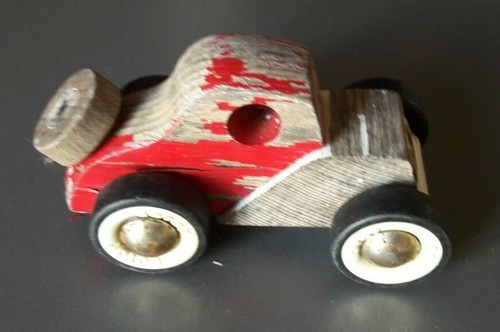 Petite voiture jouet bois - en,