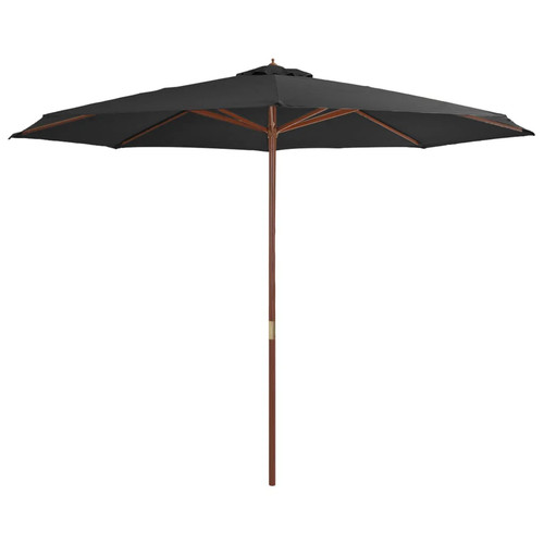 Parasol avec mât bois - avec, en