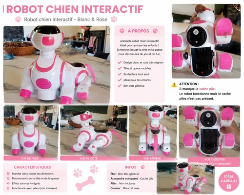 Robot chien intéractif jouet - chien,