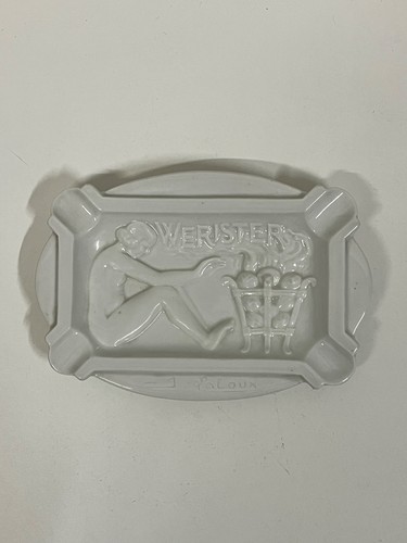 Cendrier porcelaine blanche - cendrier,