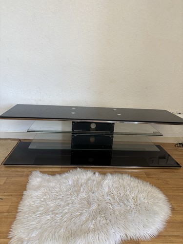 Meuble verre trempé noir - tv,