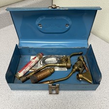 Vintage 1950s Bernzomatic Propane Torch Kit - Case, Attachments, Solder