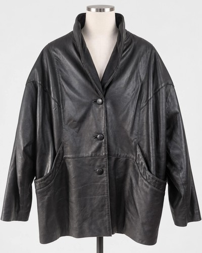 Manteau léger cuir noir