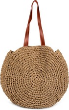Sac à main tressé rond en
